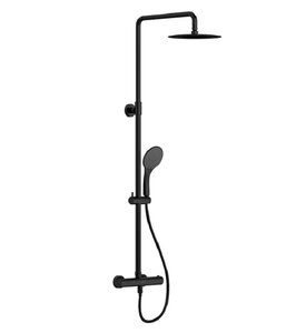 Изображение товара Душевая система Cersanit Brasko 64527, термостатическая, черная матовая