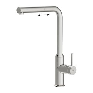 Изображение товара Смеситель кухонный Cersanit Flavis 64860 с выдвижным изливом хром