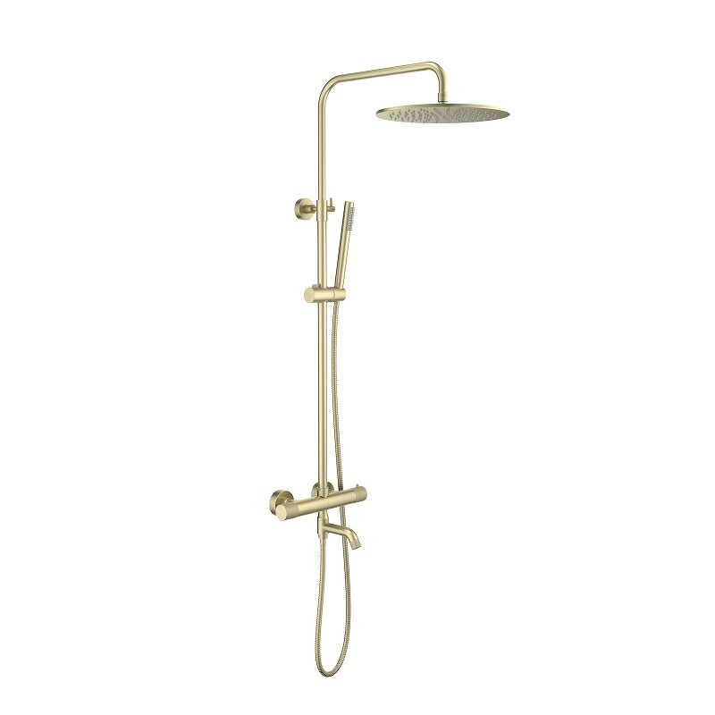 Изображение товара Душевая система Timo Saona SX-2380/17 с термостатом и матовым золотым цветом