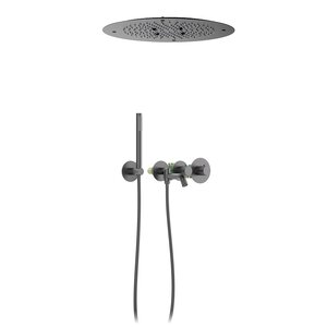 Изображение товара Душевая система Timo Saona SX-2358/18SM, с изливом, термостатическая, цвет черное золото
