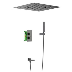 Изображение товара Душевая система Timo Petruma SX-5019/18SM, с изливом, термостатическая, цвет черное золото