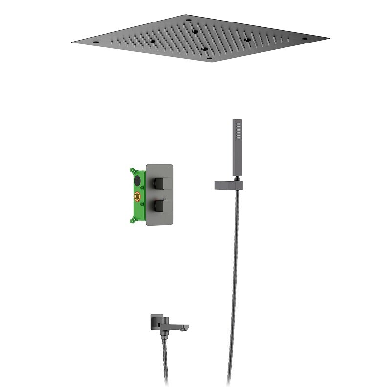 Изображение товара Душевая система Timo Petruma SX-5019/18SM с изливом и термостатом, черное золото