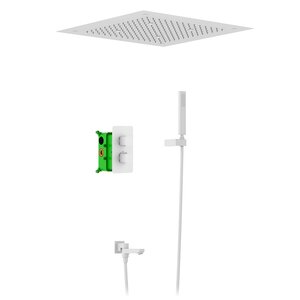 Изображение товара Душевая система Timo Petruma SX-5019/16SM, с изливом, термостатическая, цвет белый матовый