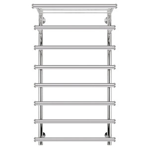 Изображение товара Полотенцесушитель водяной Secado Турин 6 СП 4603759404264, ширина 50 см, высота 100 см, нижнее подключение 40 см, с полкой, цвет хром, 100x50x60