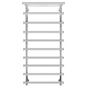 Изображение товара Полотенцесушитель водяной Secado Турин 6 СП 4603777447311, ширина 60 см, высота 120 см, нижнее подключение 50 см, с полкой, цвет хром, 120x60x70