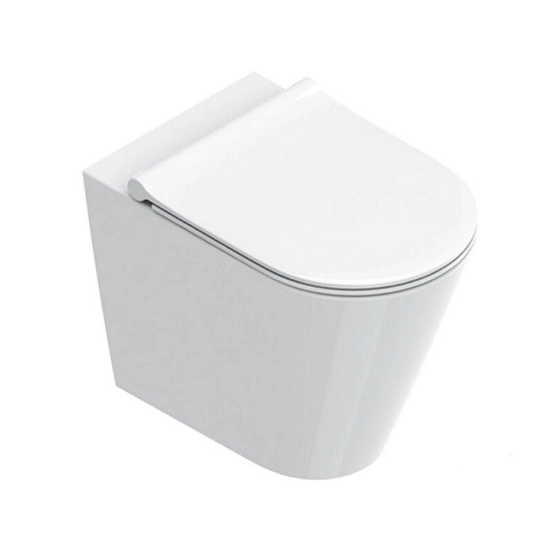 Изображение товара Унитаз приставной Catalano Zero 0114550001 безободковый с системой торнадо и антимикробным покрытие