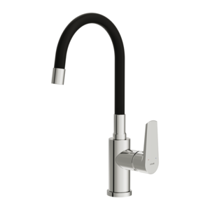 Изображение товара Смеситель Cersanit Moduo 64842, для кухонной мойки, с гибким изливом, хром/черный