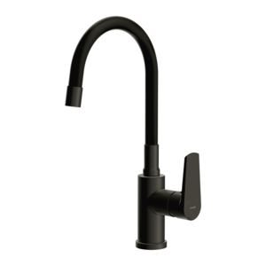 Изображение товара Кухонный смеситель Cersanit Moduo 68230 с гибким изливом и покрытием матовый черный