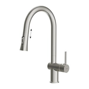 Изображение товара Смеситель Cersanit Melar 68229, для кухонной мойки, с выдвижным изливом, PVD-сатин