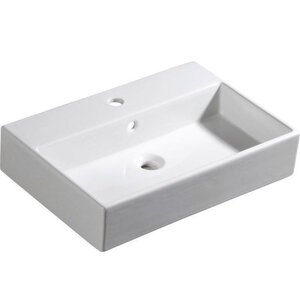 Изображение товара Раковина Isvea Purita 10PL65060SV из фарфора 60 см белая с переливом и отверстием под смеситель