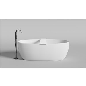 Изображение товара Полка на ванну Salini Gabbiano 1906202M, из искусственного камня S-Stone, цвет белый матовый