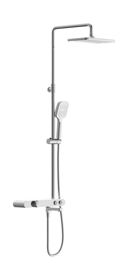 Изображение товара Душевая система Cersanit Vivo 64529 термостатическая хром белая полочка