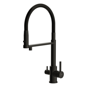 Изображение товара Смеситель Cersanit Zen 68250, для кухонной мойки, с подключением к фильтру, черный матовый