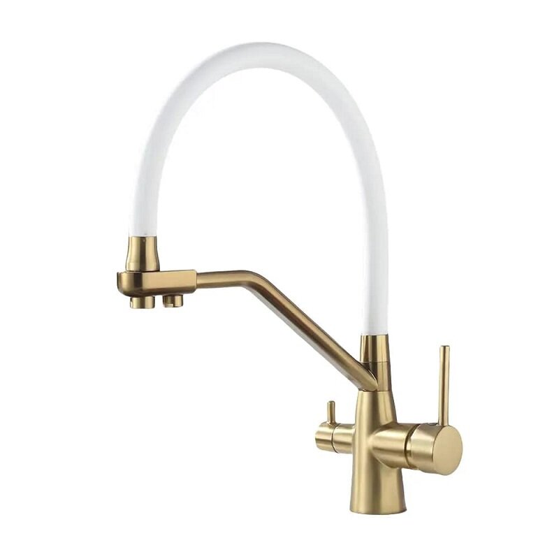 Изображение товара Смеситель для кухонной мойки Maretti Eleganza ENG31RGF13, с подключением к фильтру, цвет золотой сатин