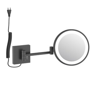 Изображение товара Косметическое зеркало Timo Luiro 18474/03, 20 см, с подсветкой, 5х увеличение, цвет черный