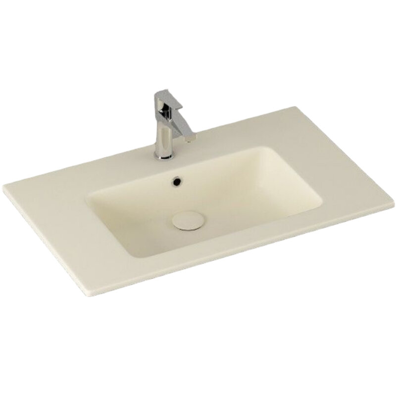 Изображение товара Раковина Isvea SistemaT 10SL51081SV-2K 80 см фарфор слоновая кость матовая