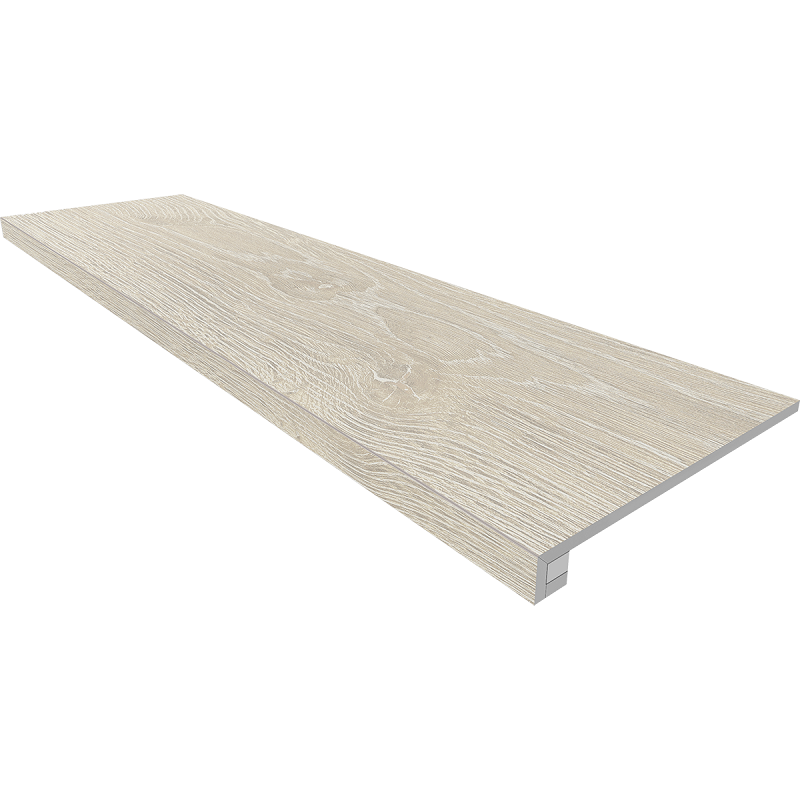 Изображение товара Ступень керамогранит Estima Kraft Wood KW00 70607 белая, 33х120 см