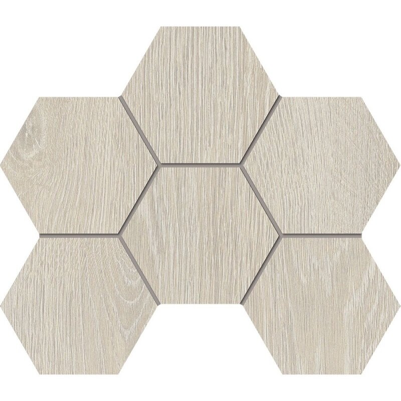 Изображение товара Мозаика Estima Kraft Wood KW00 Hexagon 70431, 25 x 28.5 см, nordic