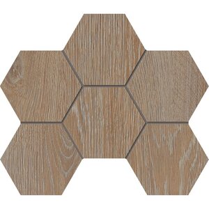 Изображение товара Мозаика Estima Kraft Wood KW00 Hexagon 70432, 25 x 28.5 см, rusty beige