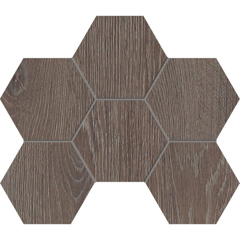 Изображение товара Мозаика Estima Kraft Wood Hexagon Wenge для пола и стен