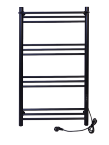 Изображение товара Полотенцесушитель электрический Тера Богема ПСК-14-07д.ч, ширина 50 см, высота 100 см, с полкой, диммер справа, черный матовый