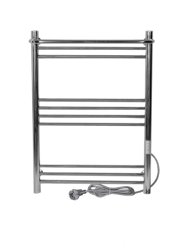 Изображение товара Полотенцесушитель электрический Тера Богема ПСК-14-06д, ширина 50 см, высота 80 см, с полкой, диммер справа, полированный хром