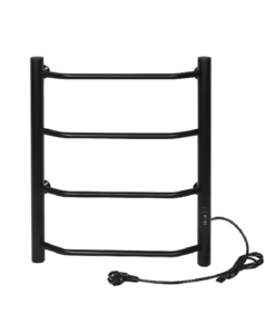 Изображение товара Полотенцесушитель электрический Тера Виктория ПСК-11-01д.ч, ширина 40 см, высота 60 см, диммер справа, черный матовый