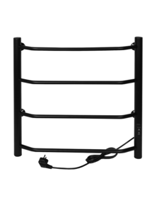 Изображение товара Полотенцесушитель электрический Тера Виктория ПСК-11-02д.ч, ширина 50 см, высота 60 см, диммер справа, черный матовый