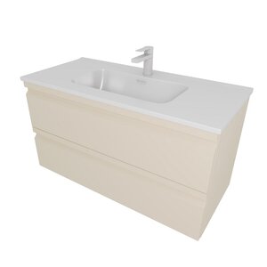 Изображение товара Подвесная тумба с раковиной Aquatek Вега AQ77100-LC 100 см капучино светлый