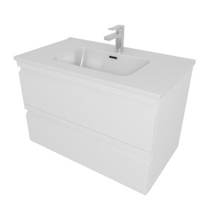 Изображение товара Тумба с раковиной Aquatek Вега AQ77080-MW, 80 см, подвесная, белый матовый