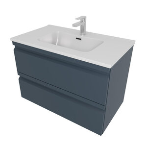 Изображение товара Тумба с раковиной Aquatek Вега AQ77080-MG 80 см подвесная серый матовый