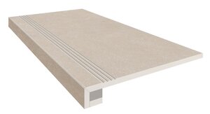 Изображение товара Ступень, керамогранит Estima Luna LN01 36833, 33 x 120 см с насечками+Подступенок 14.5 x 120 см, beige