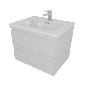 Изображение товара Тумба с раковиной Aquatek Вега AQ77060-LG, 60 см, подвесная, серый туман