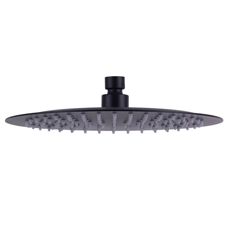 Изображение товара Верхний душ Clever Slim Inox Air 61870, круглый, 30 см, 1 режим струи, без держателя, черный матовый