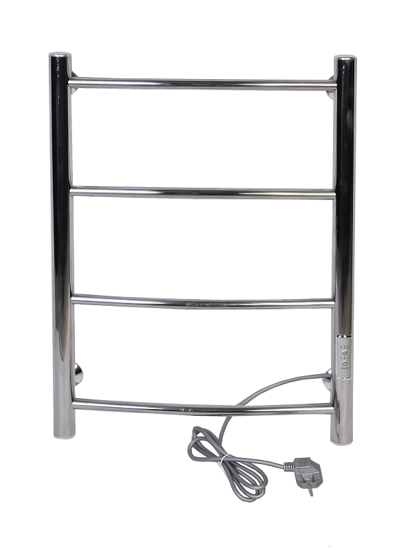 Изображение товара Полотенцесушитель электрический Тера Ребро ПСК-10-01д, ширина 40 см, высота 60 см, диммер справа, полированный хром