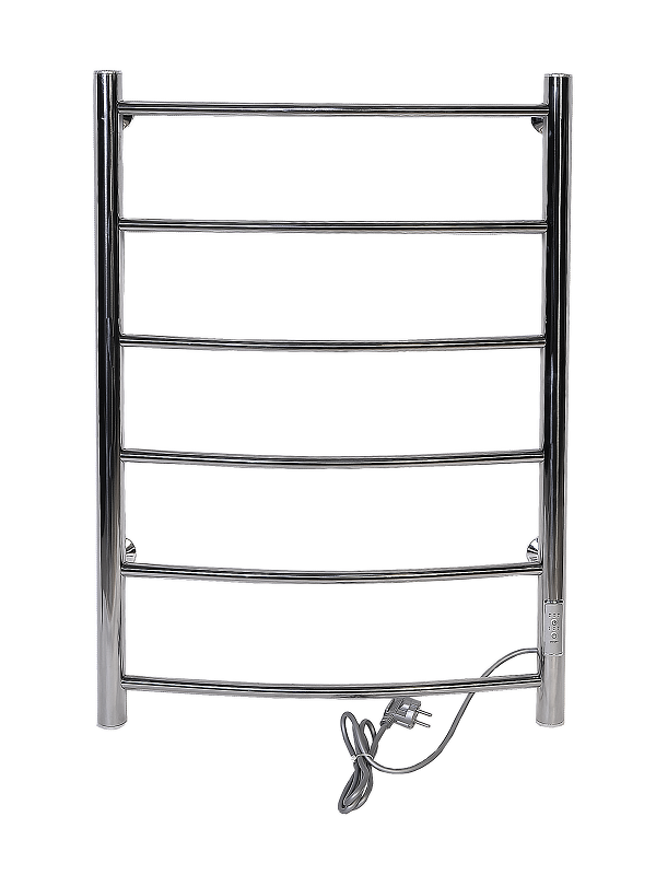 Изображение товара Полотенцесушитель электрический Тера Ребро ПСК-10-03д, ширина 50 см, высота 80 см, диммер справа, полированный хром