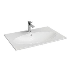 Изображение товара Раковина Isvea SistemaX, 80 см, фарфор, цвет белый, 10SX50080