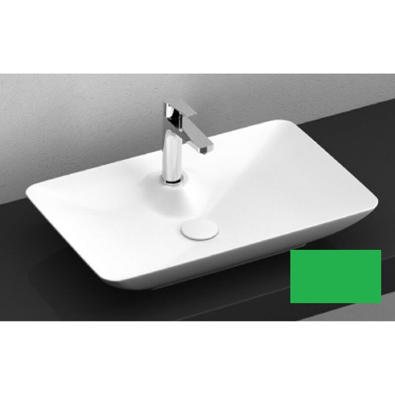 Изображение товара Раковина Isvea SistemaY Clear 10SY50060SV-2P, 60 см фарфор изумрудный матовый