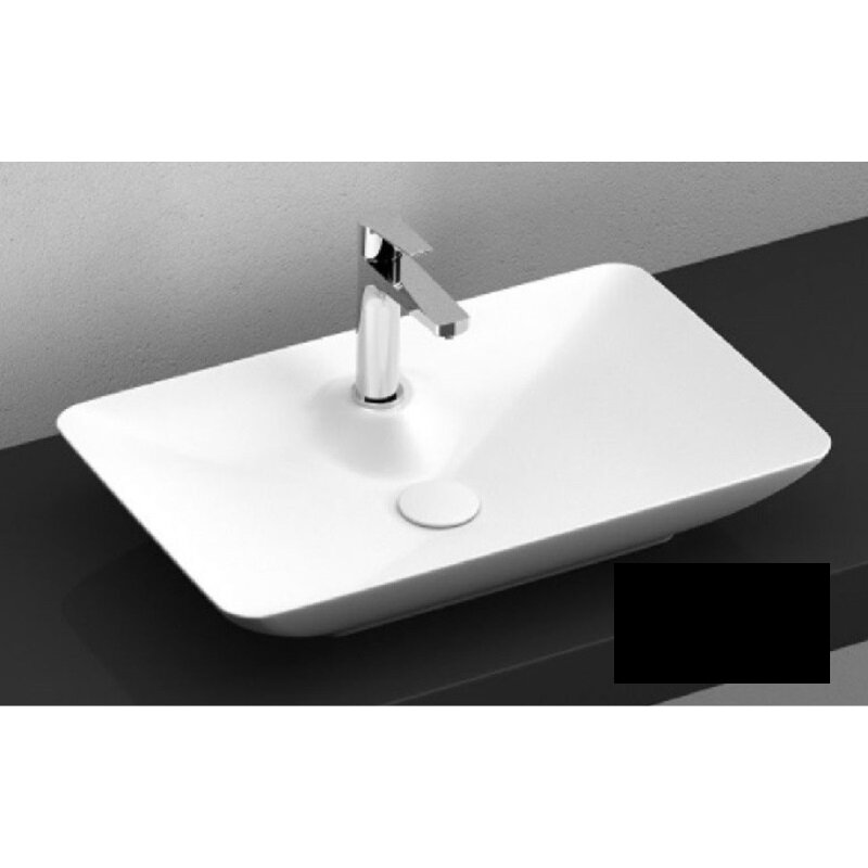 Изображение товара Раковина Isvea SistemaY Clear 10SY50060SV-2N, 60 см, фарфор, цвет черный матовый