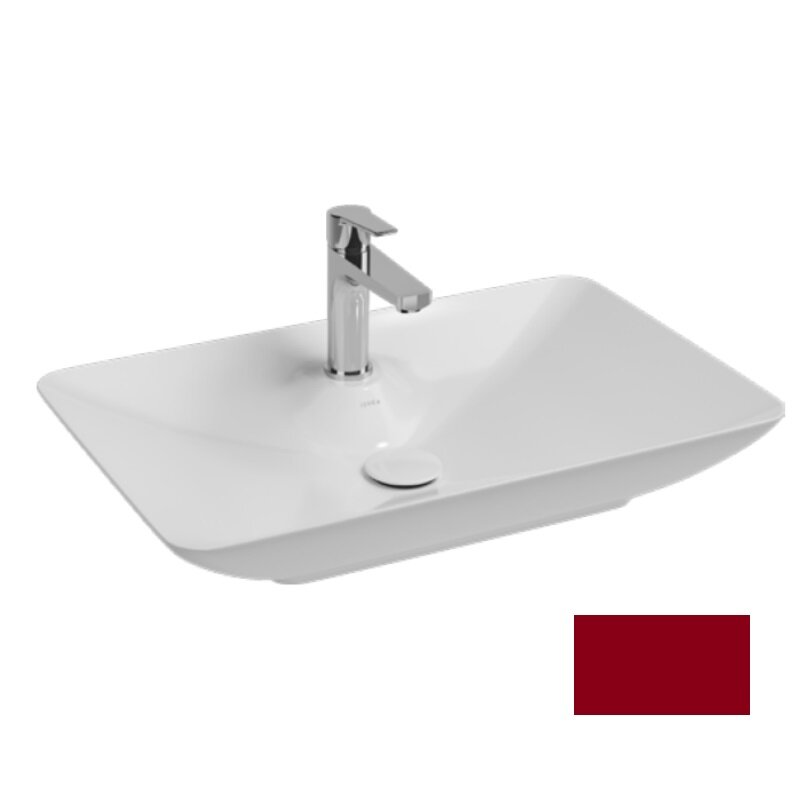 Изображение товара Раковина Isvea SistemaY Clear 10SY50065SV-2R 65 см фарфор бордовый матовый