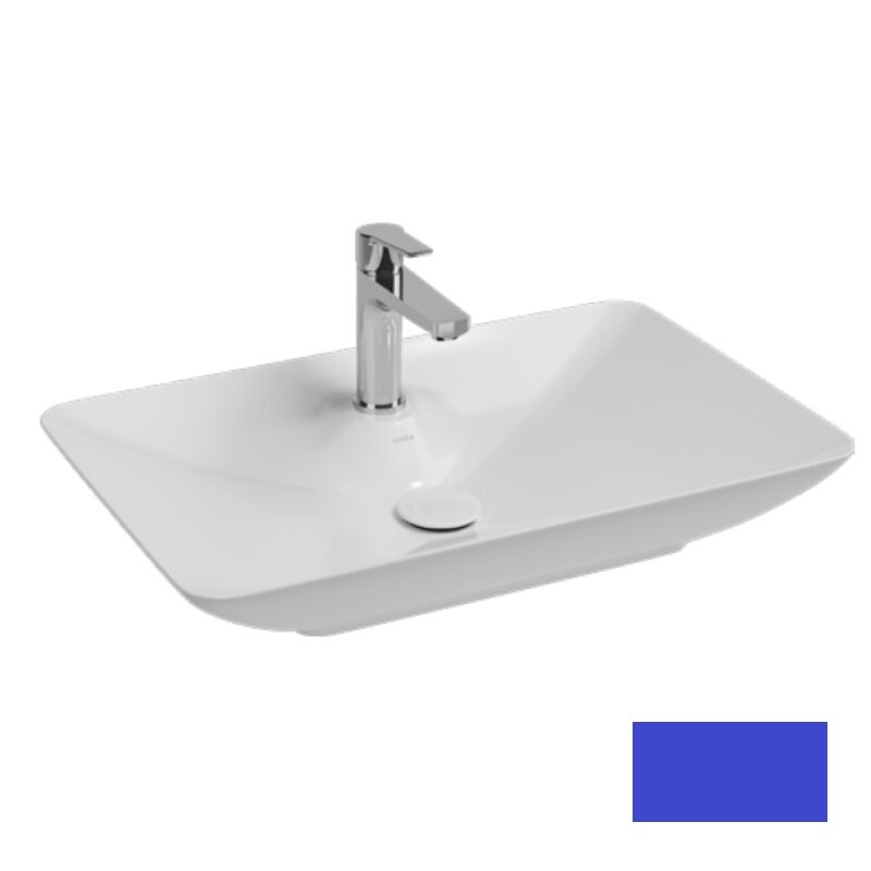 Изображение товара Раковина Isvea SistemaY Clear 10SY50065SV-2Z, 65 см, фарфор, синий матовый