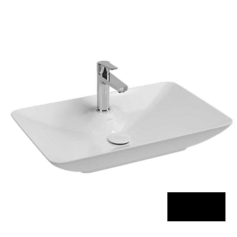 Изображение товара Раковина Isvea SistemaY Clear 10SY50065SV-2N, 65 см, фарфор, цвет черный матовый