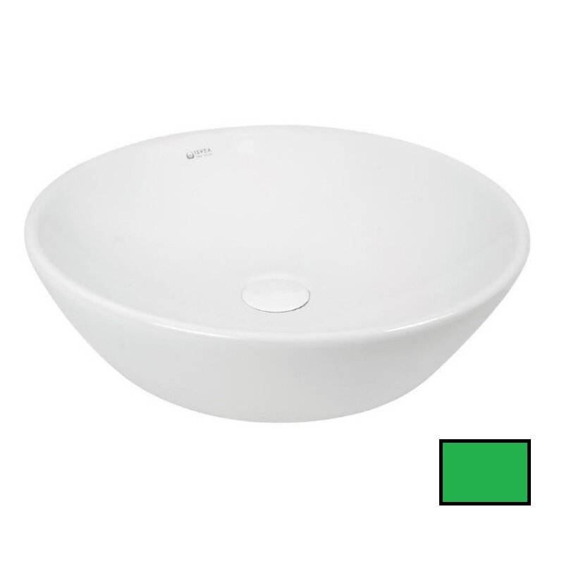 Изображение товара Раковина Isvea SistemaY Soft, 45 см, фарфор, цвет изумрудный матовый, 10SY66045-2P