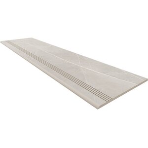 Изображение товара Ступень, керамогранит Estima Nolana NL02 70763, 30х120 см, с насечками, light grey