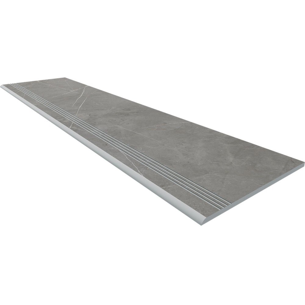 Изображение товара Керамогранит для ступенек Estima Nolana NL03 30x120 см с насечками темно-серый