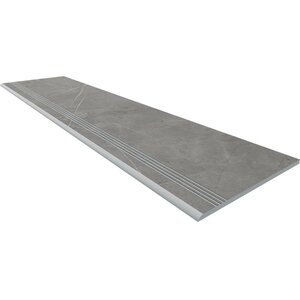 Изображение товара Ступень, керамогранит Estima Nolana NL03 70764, 30х120 см, с насечками, dark grey