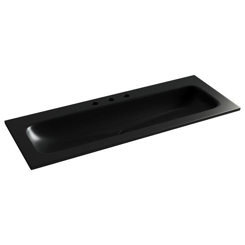 Изображение товара Раковина Ceramicanova Grace CN7024MB 120 см черный матовый для угловой установки Изображение товара Раковина Ceramicanova Grace CN7024MB 120 см черный матовый для угловой установки