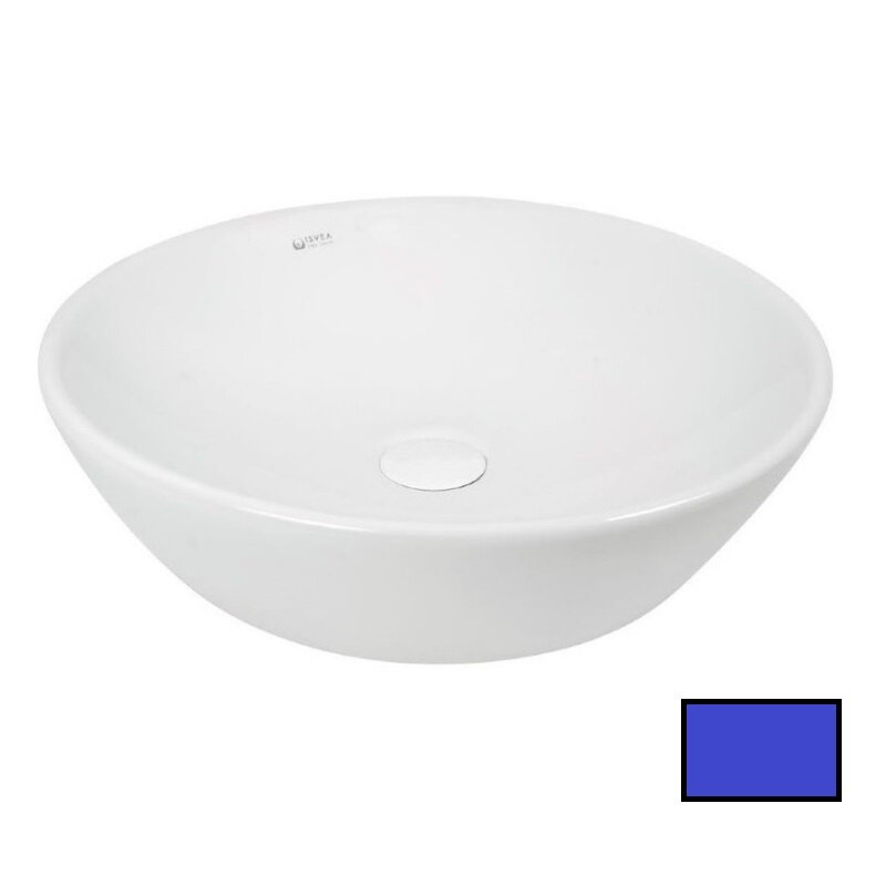 Изображение товара Раковина Isvea SistemaY Soft 45 см фарфор синий матовый угловая универсальная