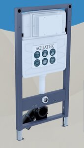 Изображение товара Инсталляция Aquatek Pneumo S50 для подвесного унитаза с пневмоуправлением