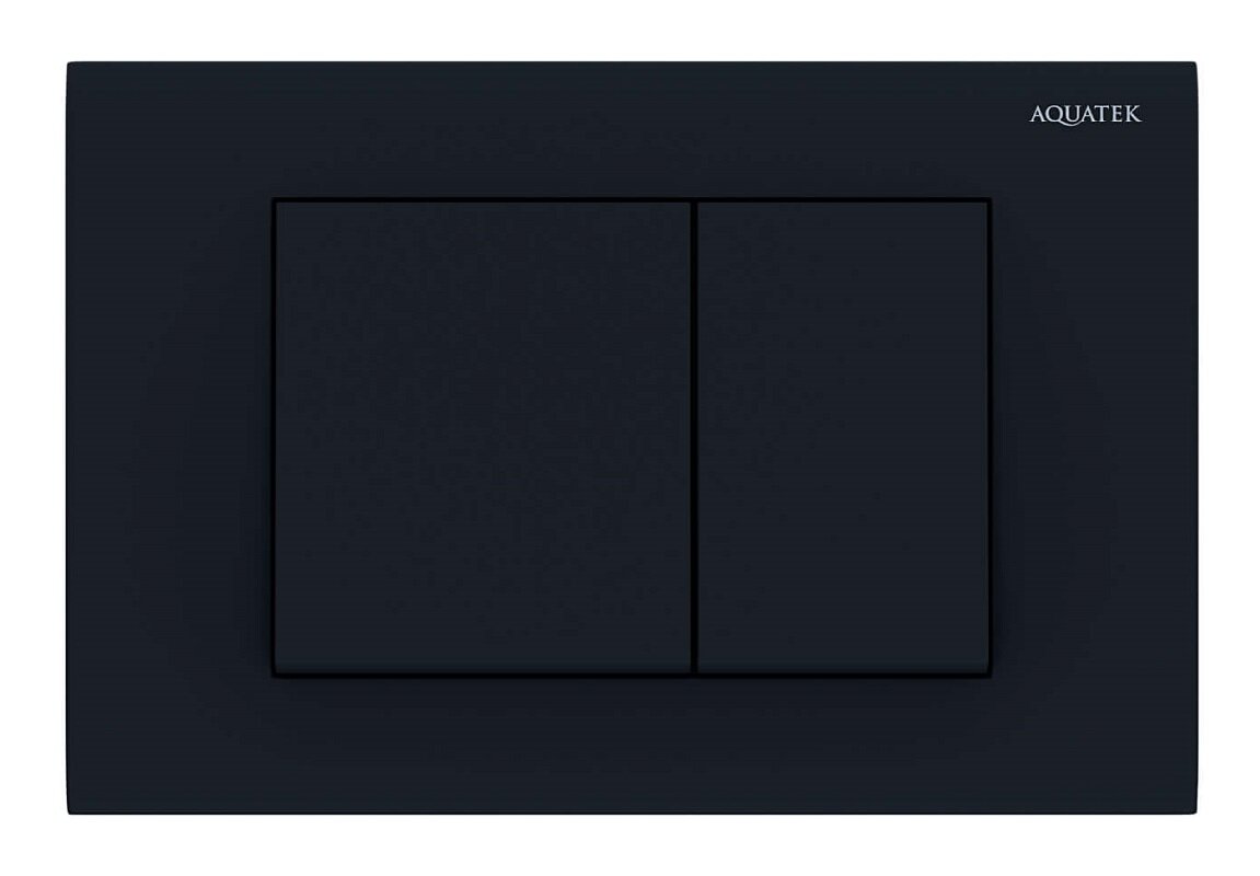 Изображение товара Клавиша смыва Aquatek Pneumo S PNS-0000005 пневматическая черная матовая для унитаза